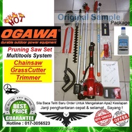 OGAWA / MOOTEC Garden Multitools System(4-in-1 : Brush Cutter in Blade &amp; Cutter Line, Hedge Trimmer, Chain Saw Pole Saw)