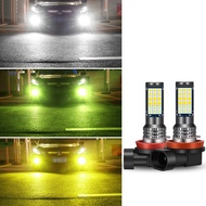 Buah H11 H8 Lampu Kabut 100 W 20SMD Mobil LED Kabut Bohlam Lampu Depan Lampu Putih Kuning
