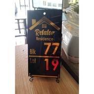 Custom House Address Plate House Number Plate 9X4 inches Acrylic Plate Waterproof