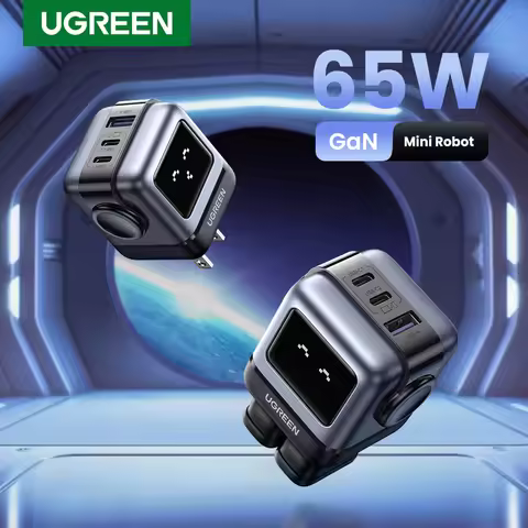 【US Plug】UGREEN 65W 30W GaN Charger Robot Design PD3.0 Fast Charger QC4.0 3.0 PPS for iPhone 17 16 1