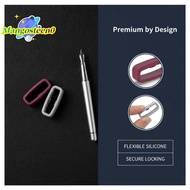 [Mangosteen0] 10Pcs Replacement Watch Band Keepers Soft Silicone Strap Holder Loopspatible 18-22mm f