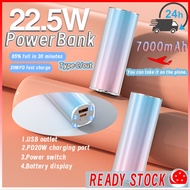 🇸🇬 [In Stock] Mini PowerBank Fast Charging 7000mAh PD 22.5 W New style Portable Power Bank