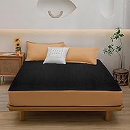 Waterproof Premium | Checks Jacquard Polyester Fabric Mattress Protector for Bed | Fitted Breathable