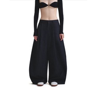 [Simon.co] PUSH PUSH STRIPES PANTS Loose Striped Trousers