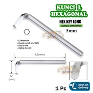 Kunci L 1 PC Kunci Hex Kunci Pas Allen Key Kunci Hek Kunci Hexagonal Kunci L Stainless Steel