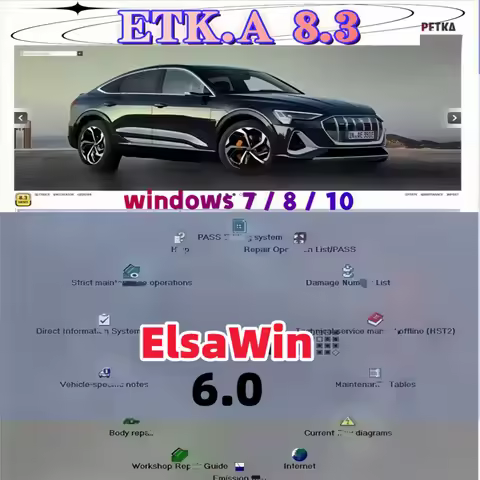 2025 hot sell ELSAWIN 6.0 with ET KA 8.3 Newest for A-udi for V-W Auto Repair Software Group Vehicle
