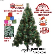 HIJAU 2.1Meter Christmas Tree Green Snow Gold 7feet 7AA 210 CM 2.1M Mtr 2.1 M 6AA 5AA 6s 7aa 7s 7c 6