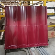 Genteng Atap Metal Polos Merah Hitam Coklat Hijau Pasir 80 x 80 cm