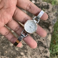 Fossil ES3269 Georgia Chic Watch with White Dial and Silver Stainless Steel Strap - Ladies Watch