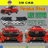 (MINI COOPER) Perodua Ativa Front Bumper Grill Grille Abs Glossy Black