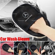Mercedes Benz Car Cleaning Gloves Car Wash Wool Glove Multifunction Automobile Mitt Brush Car Wash Tools For Mercedes CLA GLC W202 W204 W212 Car Accessories C Class