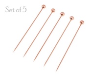 Cocktail Pick Stainless Steel Martini Cocktail Pick Food Skewer (Pack of 5)