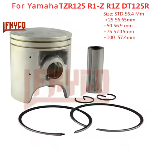 Engine Parts 56.4mm For YAMAHA TZR125 TZR 125 1987-92 DT 125 R 1988-99 Cylinder Piston Pin 16 Rings 