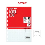Loose Leaf Dotted Joyko B5-100DT-50 B5 Dot Binder Paper 100 Gsm 50 Sheets Unit - VERSION 2