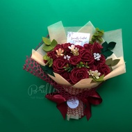 Buket Bunga Flanel Mawar - Size XL - Bisa Custom jenis &amp; warna Bunga