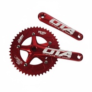 [tenlzsp0bc] 48T Chainring Crankset Aluminum Alloy Single Speed Crankset Retro Black