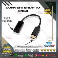 DisplayPort (DP) to HDMI Female Converter Premium Quality DP to HDMI Cable/