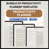 Bundle of Productivity Planner Today Weekly Monthly Finance Project Planner Template