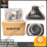 ORIGINAL DEPO 6052 H4 LINE DESIGN HEAD LAMP 5" X 7" UNIVERSAL LORRY CAR VAN LAND CRUISER LC2 LJ78 HI