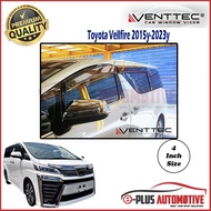 Venttec Premium Acrylic 3mm Door Visor (Made in Malaysia) 4' Compatible With Toyota Vellfire (AH30) 