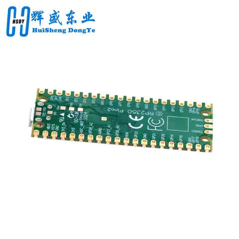 Raspberry Pi Pico 2 with Raspberry Pi RP2350 dual-core RISC-V or Arm Cortex-M33 microcontroller