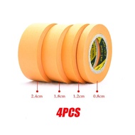 Masking Tape Isolasi Kertas Selotip Kertas Warna Orange Panjang 12 Meter Ukuran 0.6cm 0.8cm 1cm 1.2c