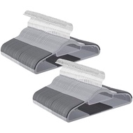 SONGMICS Pack of 50 Coat Hangers, Space-Saving Plastic Clothes Hangers, Non-Slip, 0.2 Inches Slim, 1