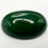 a1117 Dyed Quartzite (Jade Imitation) Oval Loose Gem Pre-owned Kyoto Japan K4U