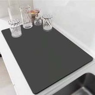 Solid Color Kitchen Countertop Dish Drying Mat For Bowls, Plates And Chopsticks, Sink, And Hand Wash