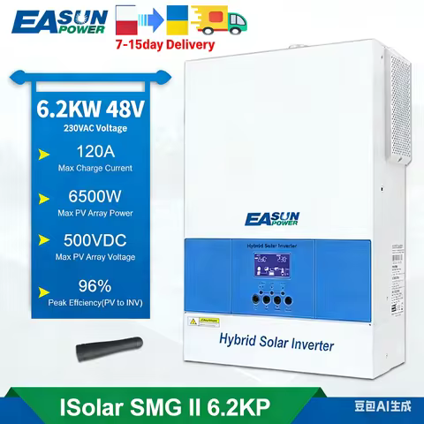 EASUN POWER Hybrid Solar Inverter 1100W 6200W Pure Sine Inverter 160A 120A MPPT Solar Charge Control