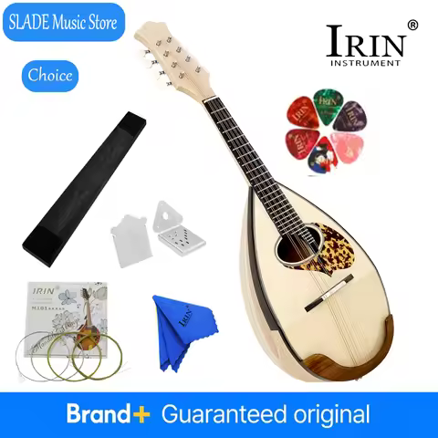 IRIN 8-String Mandolin Classic Guitar Bowl Back Mandolin MD-60 Stringed instruments with String Glov