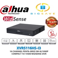 DAHUA 16CH / 16 CHANNEL XVR5116HS-I3 PENTA-BRID 5M-N/1080P COMPACT 1U 1HDD WIZSENSE DVR RECORDER