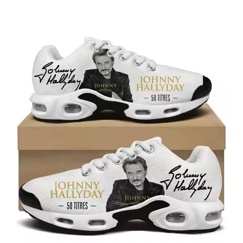 Johnny Hallyday Pop Rock Singer Air Cushion Sneakers Mens Womens Hiking Running Shoes Mountain Climb
