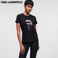 KARL LAGERFELD - KARL IKONIK RHINESTONE KARL T-SHIRT 230W1770 เสื้อยืด
