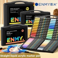 ENMY 24-80 Colors Direct Liquid acrylic markers with paper soft head colorful painting pen DIY Paint