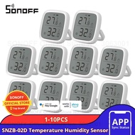 SONOFF SNZB-02D Zigbee Sensor LCD Screen 1-10PCS Smart Temperature Humidity Sensor ZigBee 3.0 Works 