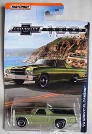 1:69 SCALE DIE CAST CHEVROLET 100 YEARS TRUCKS, GREEN '70 CHEVY EL CAMINO MATCHBOX 1:69 SCALE DIE CA
