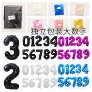[24h Fast Delivery] 106.6cm Birthday US Version Number Aluminum Film Balloon Birthday Wedding Real I