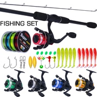 Fishing Rod Reel Full Set 1.65m/1.8m Fishing Rod with 5.2:1 Gear Ratio Spinning Reel with Fishing Li