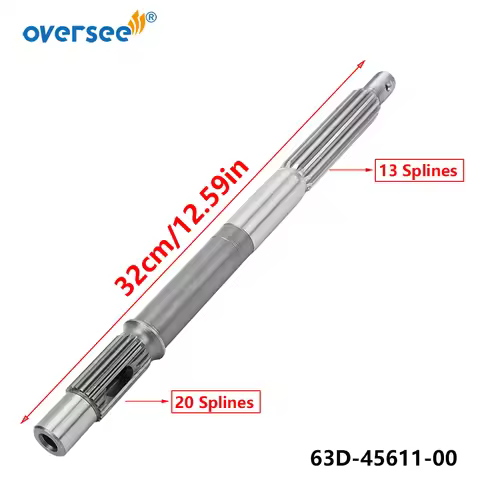 63D-45611 Propeller Shaft For Yamaha 4 Stroke Outboard Motor F40 F50 F60 4T Hidea Parsun 40-60HP 63D