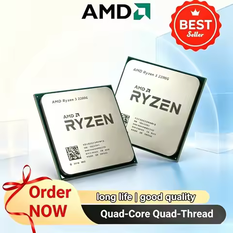 AMD Ryzen 3 2200G Used 3.5 GHz Zen 0.014 R3 2200G Quad-Core Quad-Thread CPU YD2200C5M4MFB Socket AM4