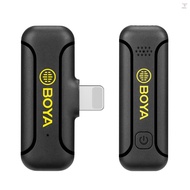 BOYA BY-WM3T2-D1 One-Trigger-One Mini 2.4G Wireless Microphone System Lapel Clip-on Microphones 50M Transmission Range Built-in Battery Replacement for iPhone 13/12/11/10 iPad Vlog