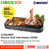 Cornell Electric Table Top Grill With Hotpot 2200W CCGEL98DT