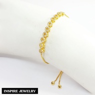 Inspire Jewelry (NN) Design Bracelet With Swiss Diamonds Plated With 1 24K Real Gold Can Be Worn In 