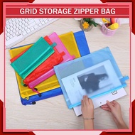A4 / A5 / A6 Zip Bag Double Layer Document File Waterproof File Organizer Big Capacity Student Stati