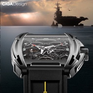 CIGA design Xijia Aircraft Carrier Theme Mechanical Watch Luminous Watch Men Mechanical Watch Hollow