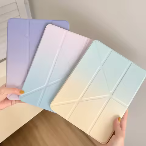 Gradient Y-fold Tablet Case for Ipad 10 10.9 7 8 9 10.2 Inch Air 4 5 2024 11 13 M2 13 Pro M4 Pro11 1