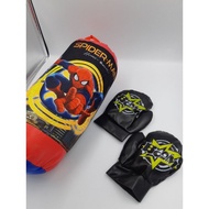 Spiderman Boxing Punching Bag And Boxing Gloves Kids Boxing Toy mainan,