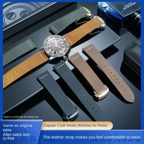 19mm 21mm‌ PULL-UP Leather Watch Strap For RADO Men's Captain Cook Matte watchband CENTRIX/DIAMASTER