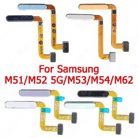 For Samsung Galaxy M62 M51 M52 M53 M54 5G Home Button Fingerprint Sensor Flex Cable Finger Print Sca